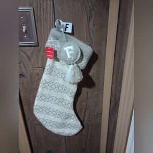 Brand New NWT CHRISTMAS STOCKING LETTER F